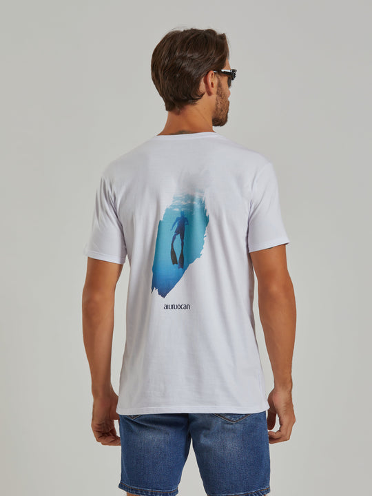 Abrolhos Men's White T-Shirt Aiuruocan