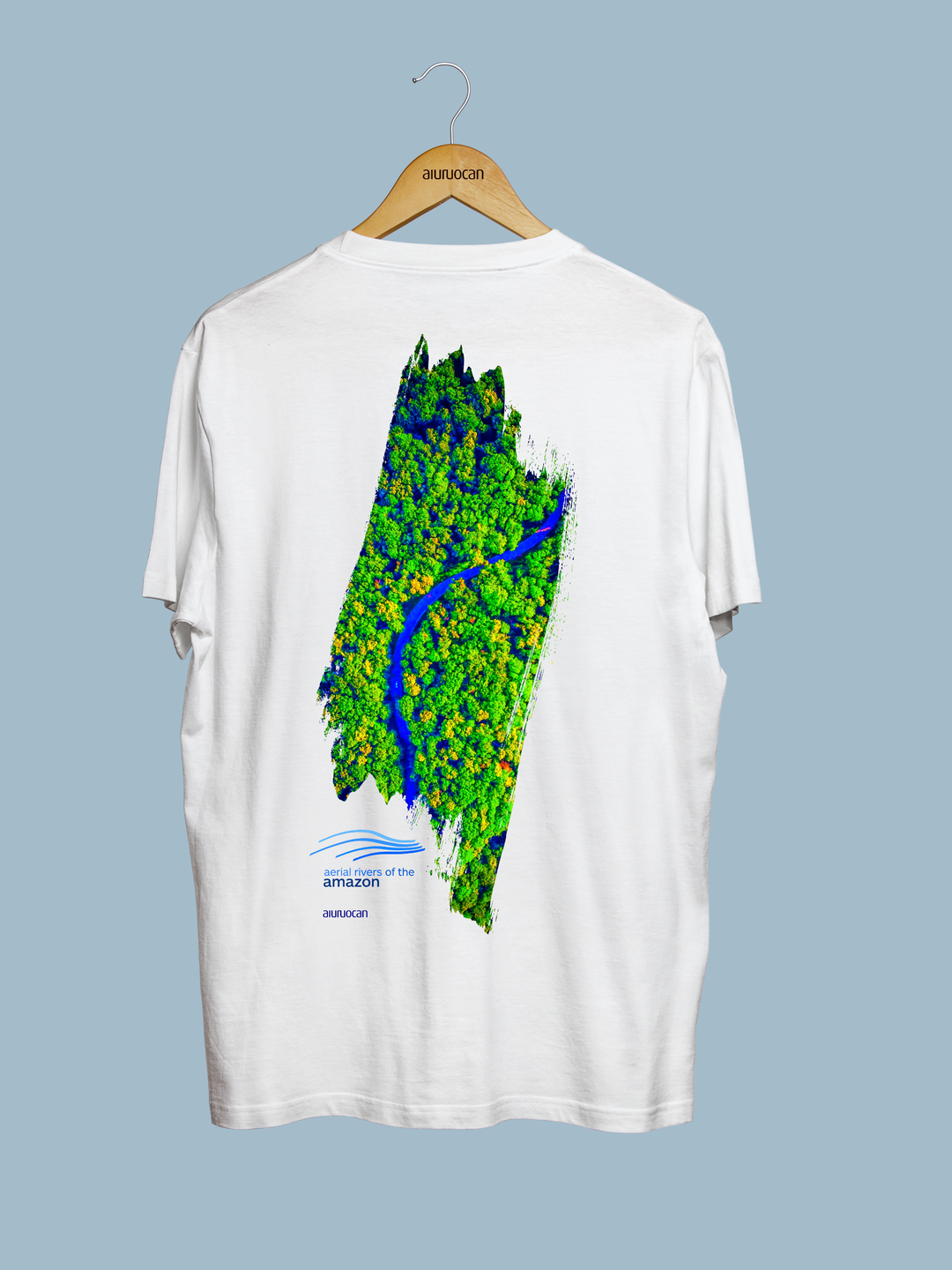 Aerial Rivers of the Amazon Men's White T-Shirt Aiuruocan