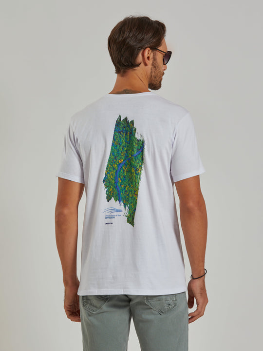 Aerial Rivers of the Amazon Men's White T-Shirt Aiuruocan