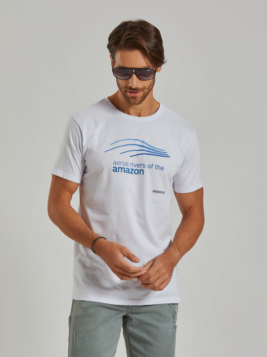 Aerial Rivers of the Amazon Men's White T-Shirt Aiuruocan