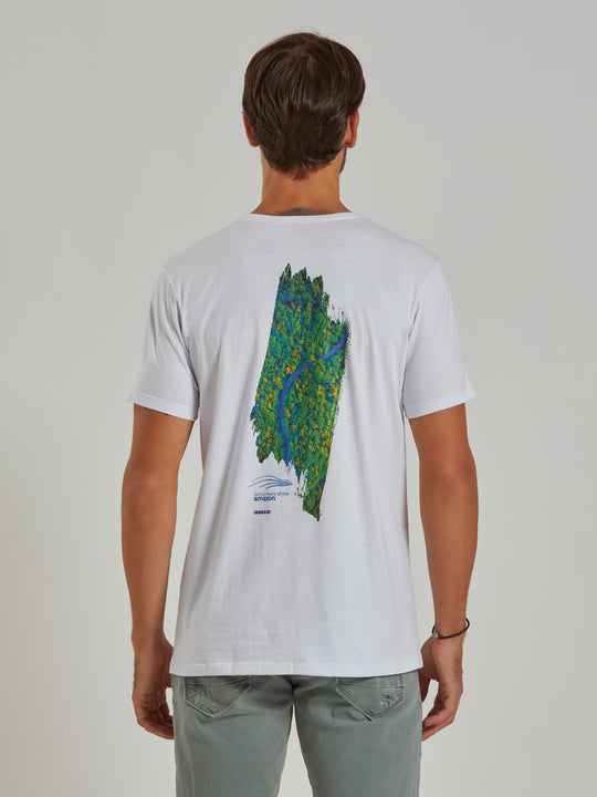 Aerial Rivers of the Amazon Men's White T-Shirt Aiuruocan