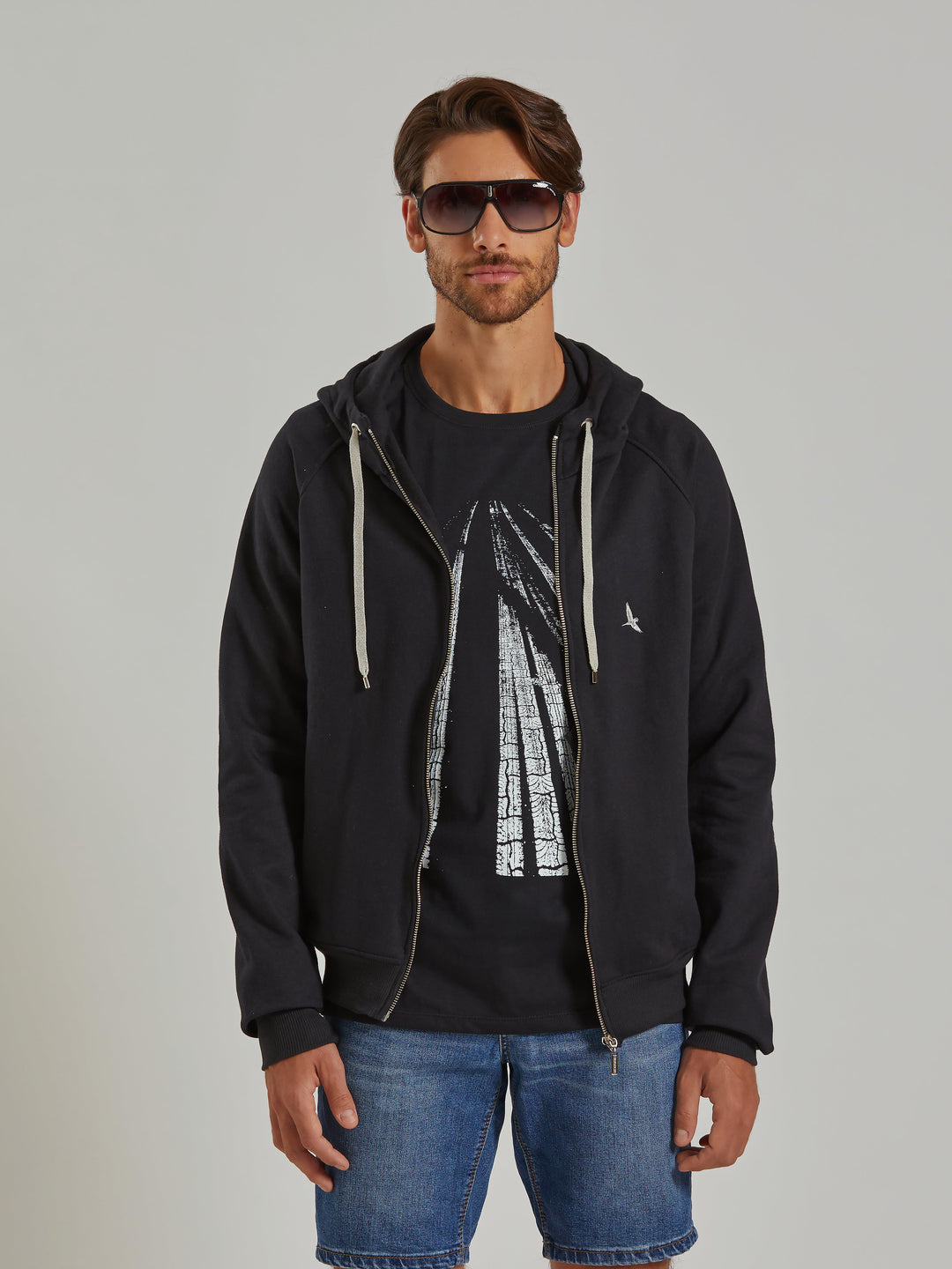 Aiuruocan Brand Men's Black Hoodie Aiuruocan