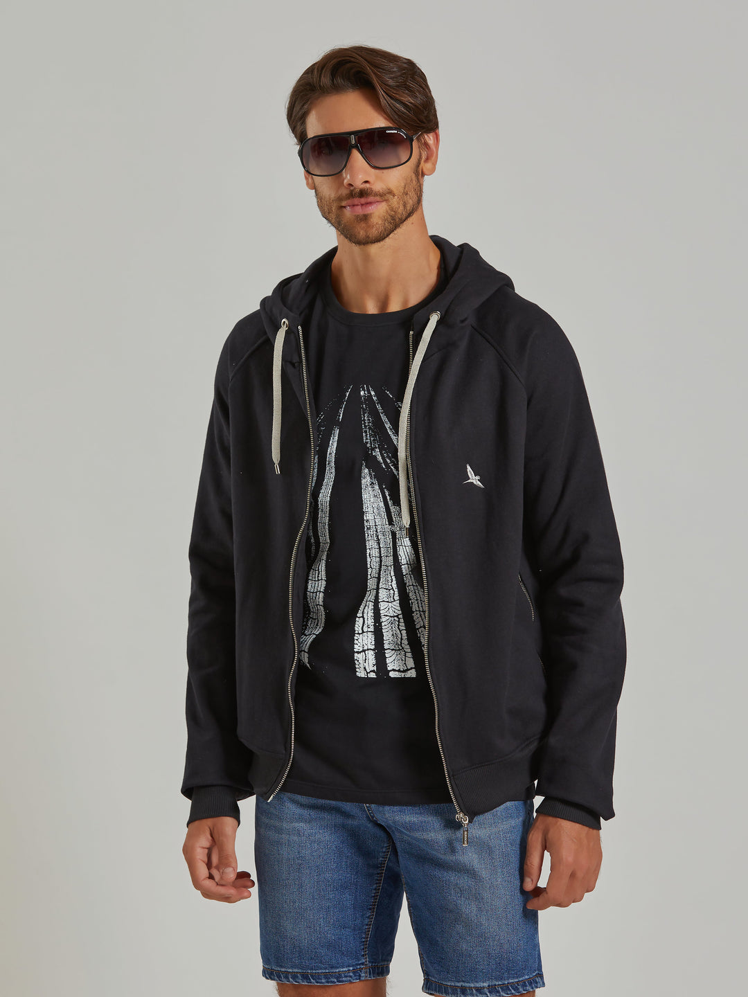 Aiuruocan Brand Men's Black Hoodie Aiuruocan