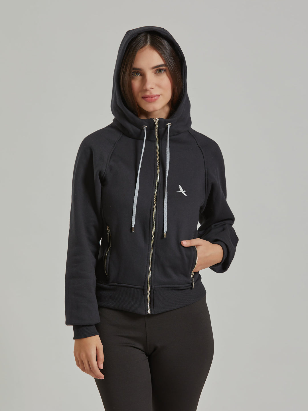 Aiuruocan Brand Women's Black Hoodie Aiuruocan