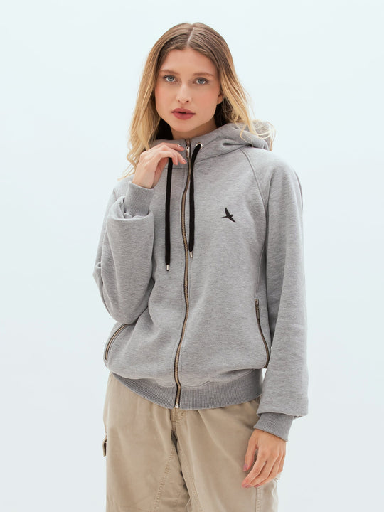 Aiuruocan Brand Women's Grey Black Hoodie Aiuruocan