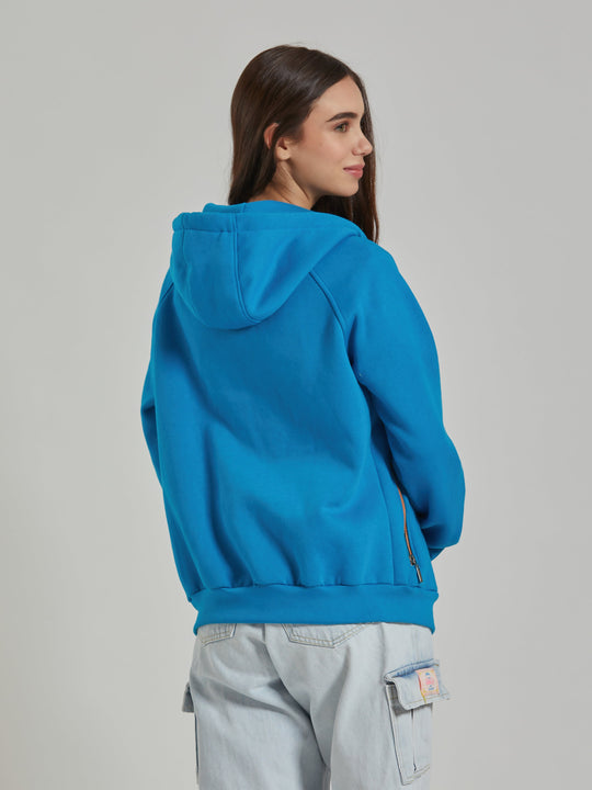 Aiuruocan Brand Women's Turquoise Hoodie Aiuruocan