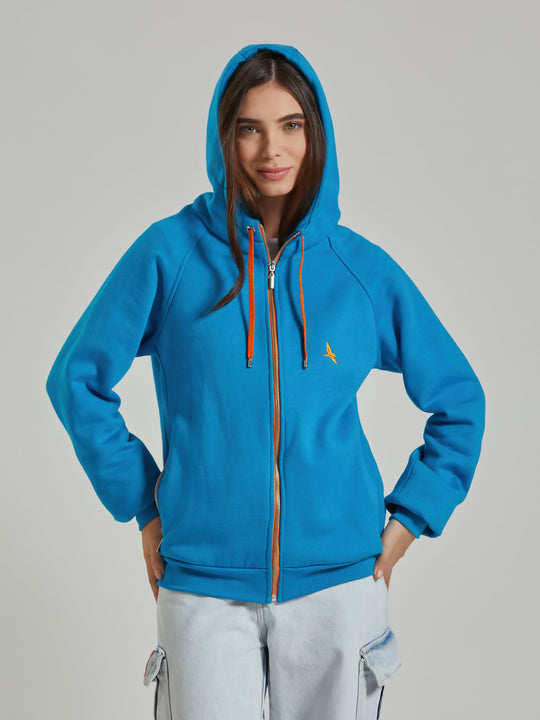 Aiuruocan Brand Women's Turquoise Hoodie Aiuruocan