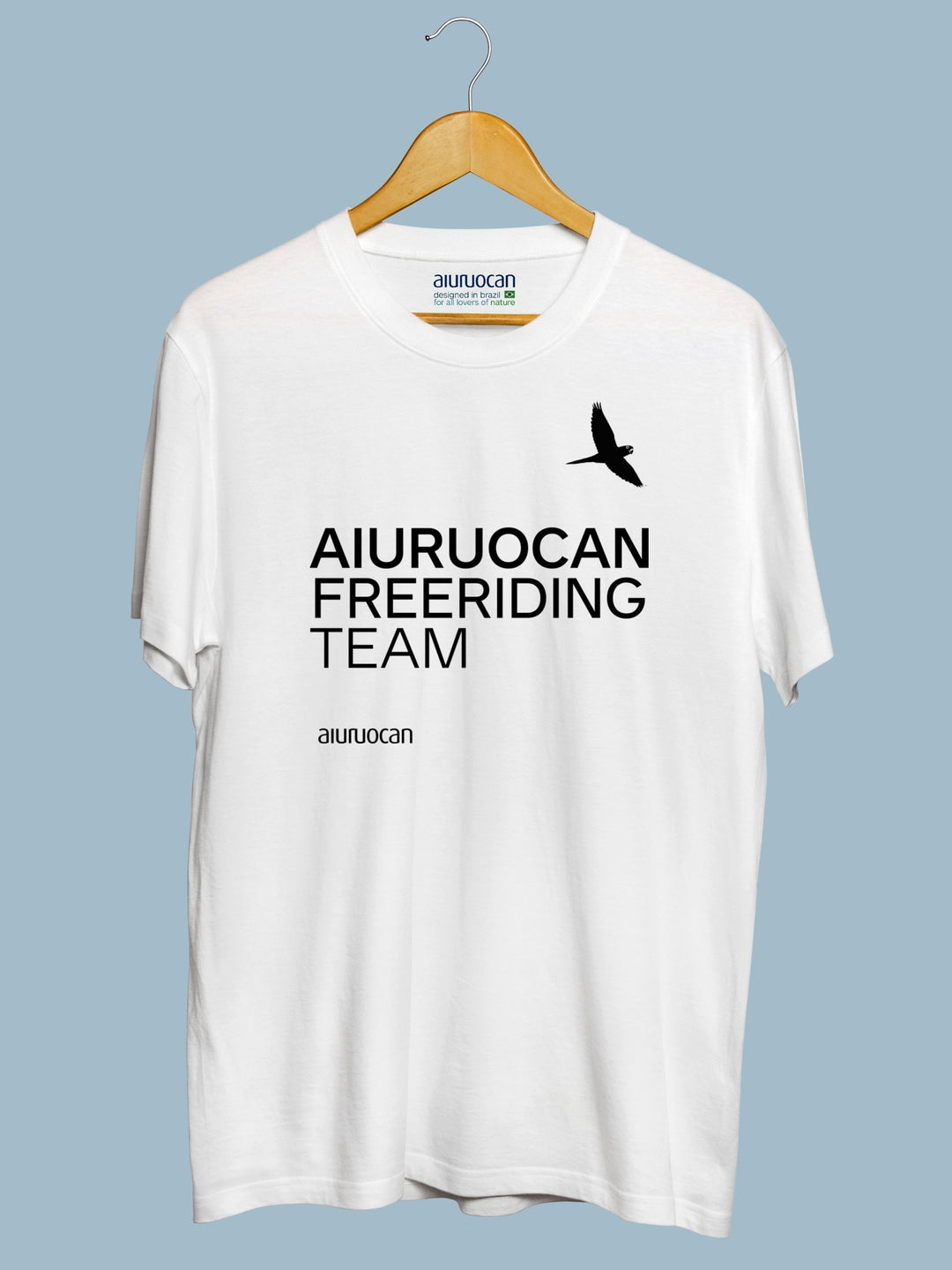 Aiuruocan Freeriding Team Men's White T-Shirt Aiuruocan