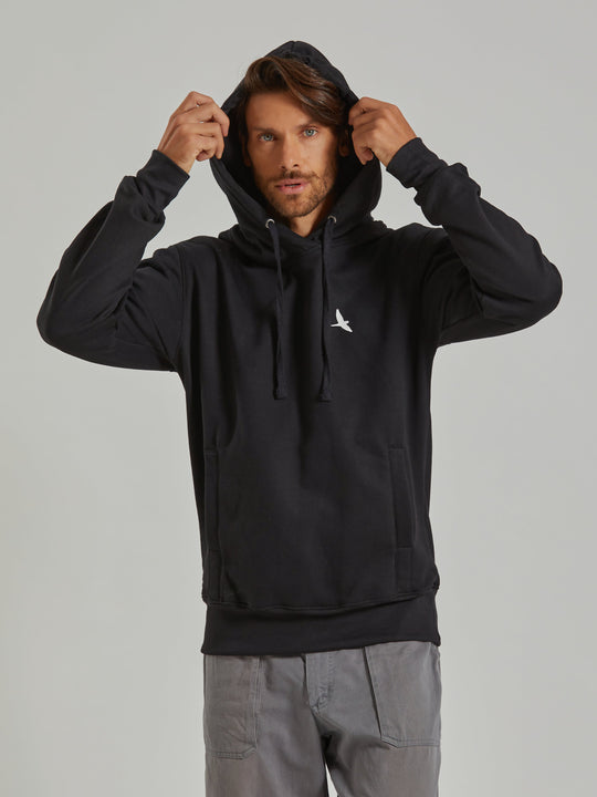 Aiuruocan Men's Black Hoodie Aiuruocan