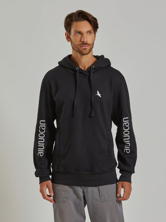 Aiuruocan Men's Black Hoodie Aiuruocan