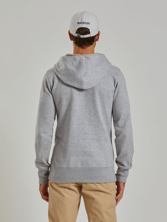 Aiuruocan Red Brand Grey Men's Hoodie Aiuruocan