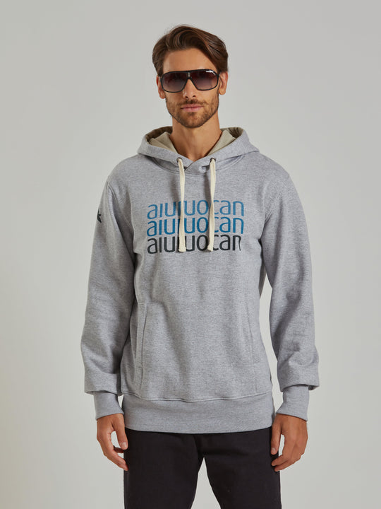 Aiuruocan Triple Brand Grey Men's Hoodie Aiuruocan