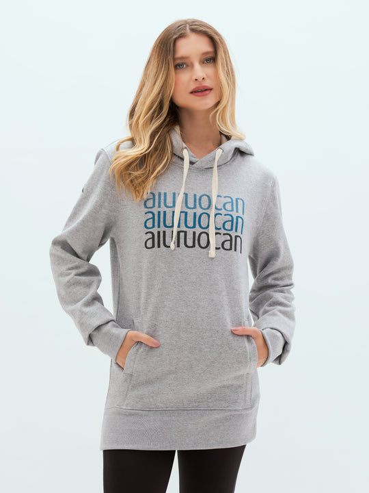 Aiuruocan Triple Brand Grey Women's Hoodie Aiuruocan