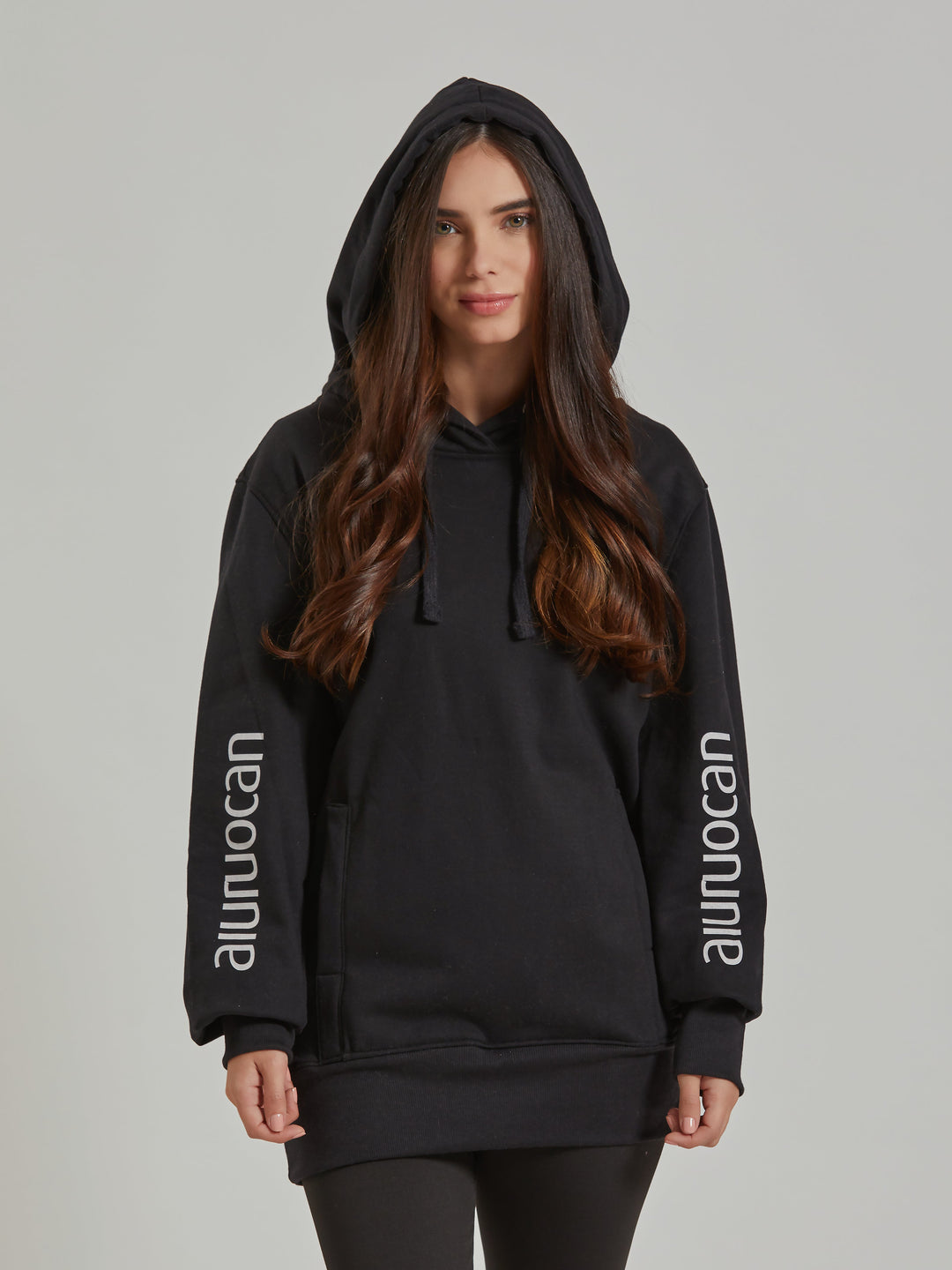 Aiuruocan  Women's Black Hoodie Aiuruocan