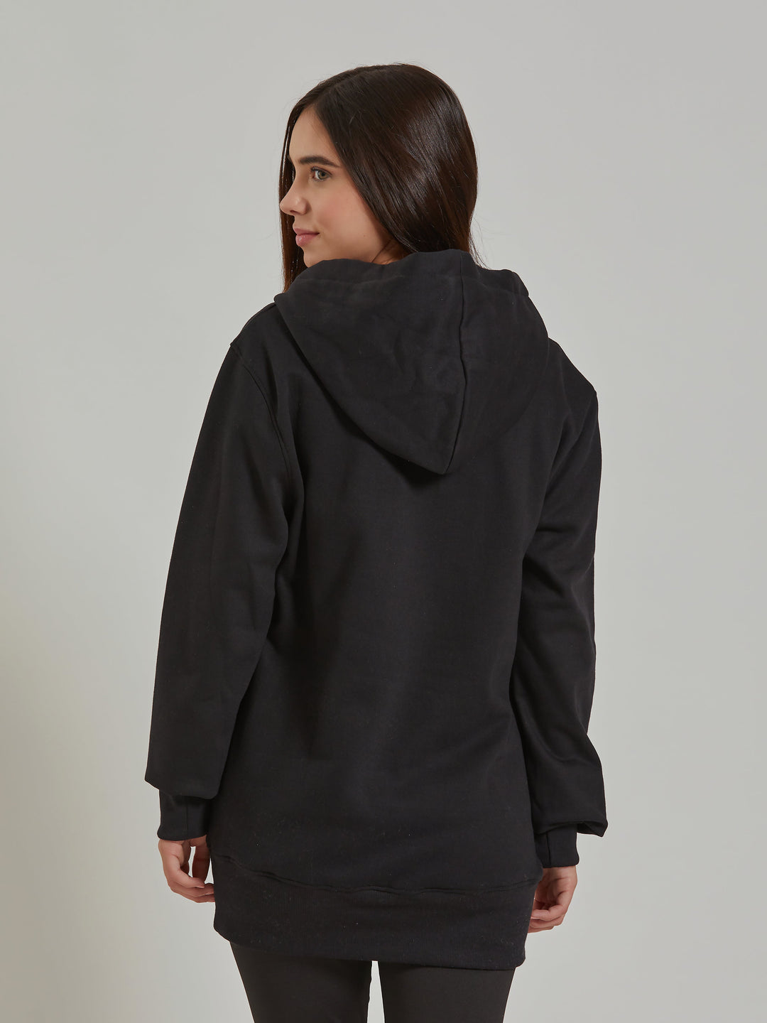 Aiuruocan  Women's Black Hoodie Aiuruocan