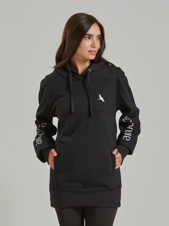 Aiuruocan  Women's Black Hoodie Aiuruocan