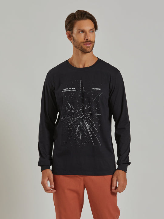 Anni Stellari Big Bang Long Sleeve Men's T-Shirt Aiuruocan