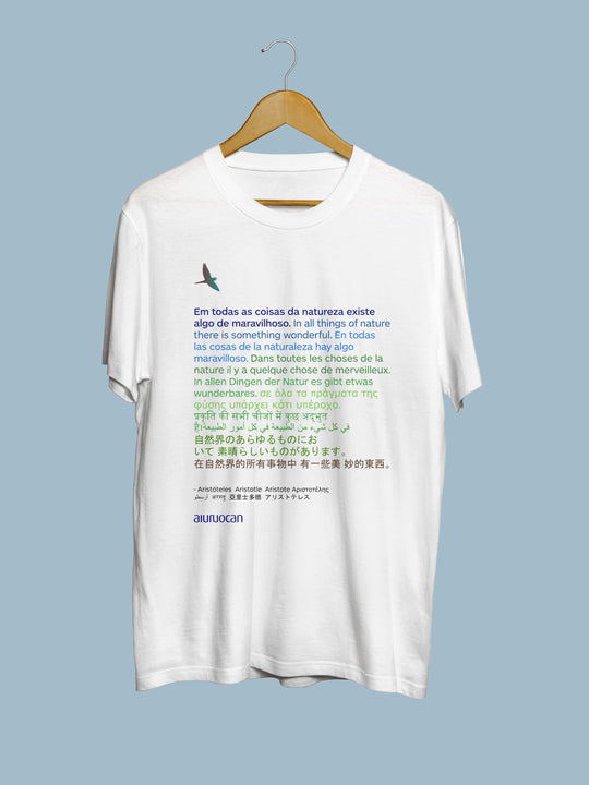 Aristotle Nature Men's White T-Shirt Aiuruocan