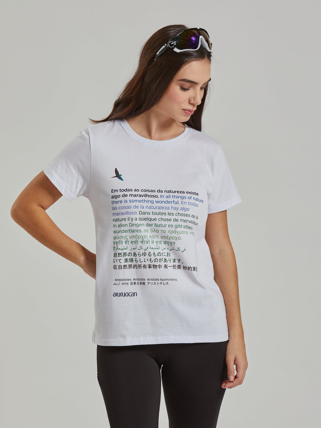 Aristotle Nature Women's White T-Shirt Aiuruocan