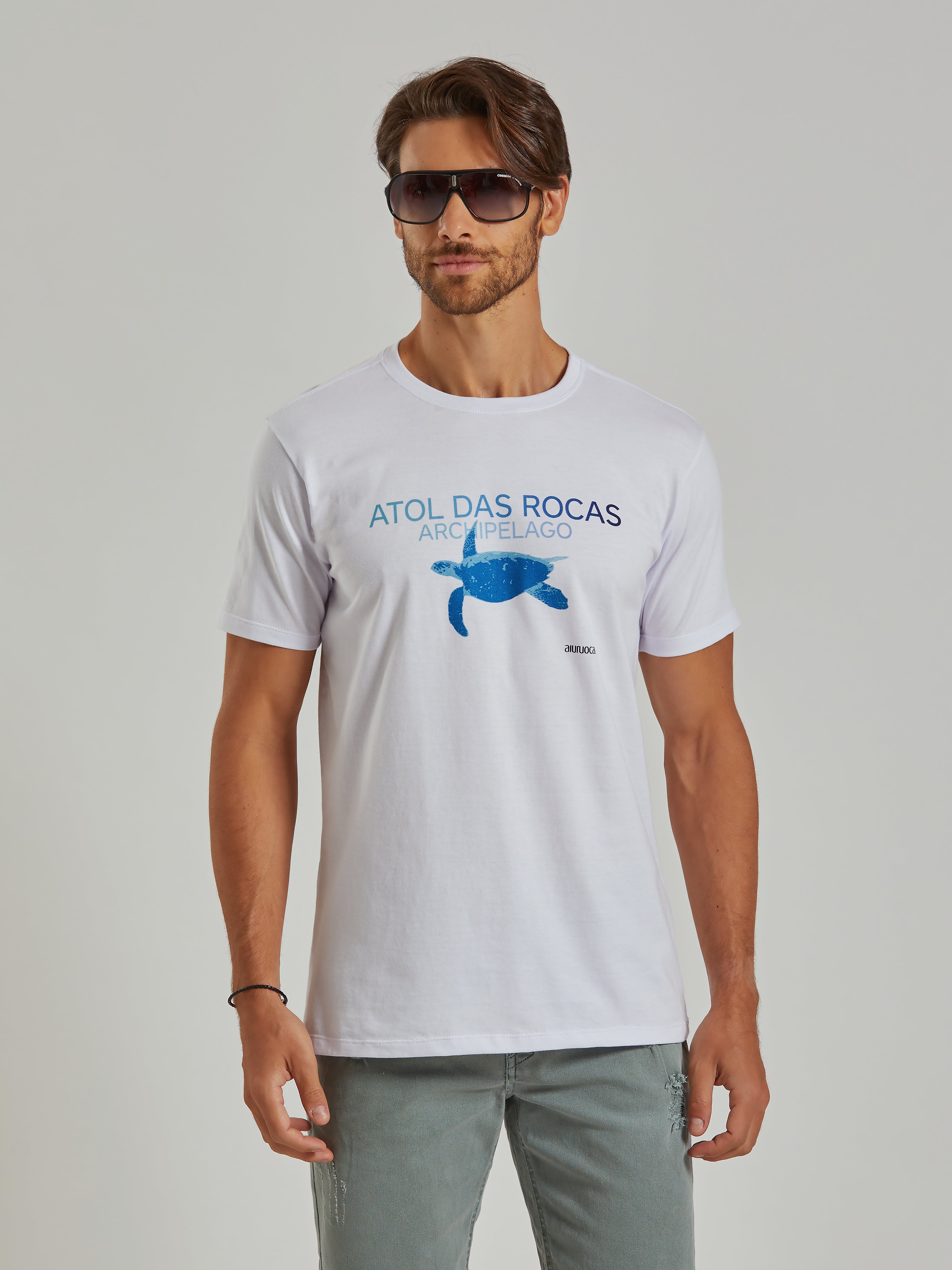 Atol das Rocas Men's White T-Shirt Aiuruocan