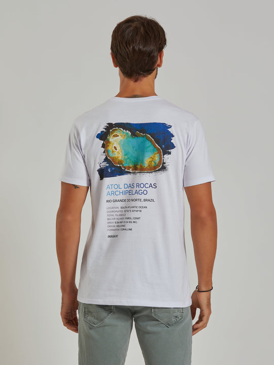 Atol das Rocas Men's White T-Shirt Aiuruocan