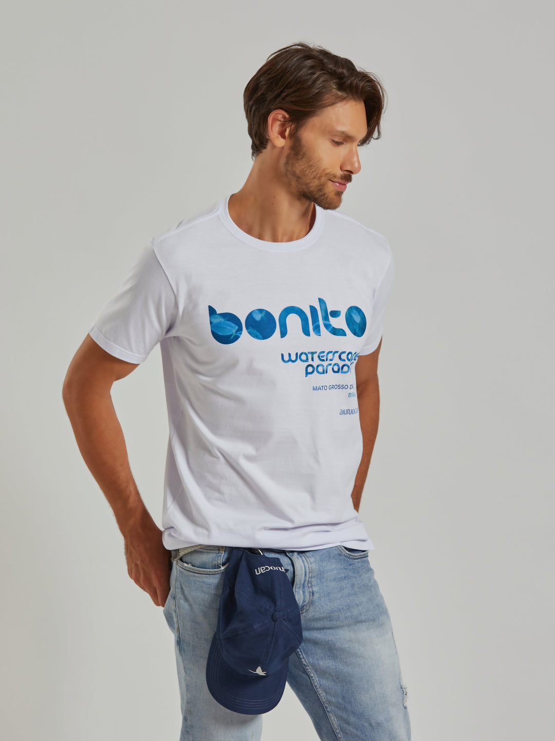 Bonito Men's White T-Shirt Aiuruocan