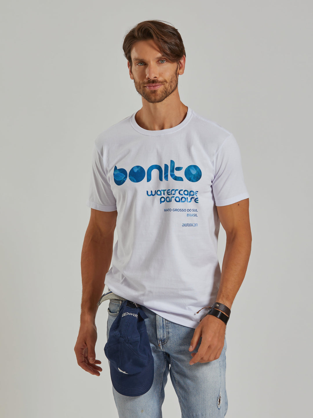 Bonito Men's White T-Shirt Aiuruocan