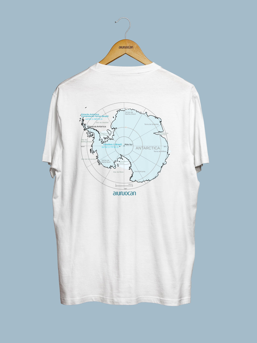 Brazilian Antarctica Men's White T-Shirt Aiuruocan