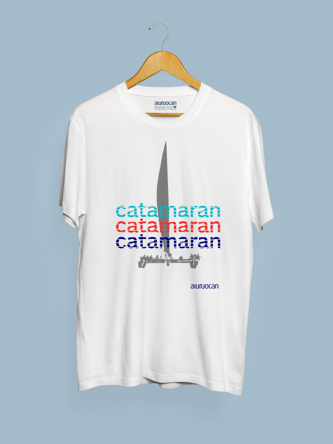 Catamaran Men's White T-Shirt Aiuruocan