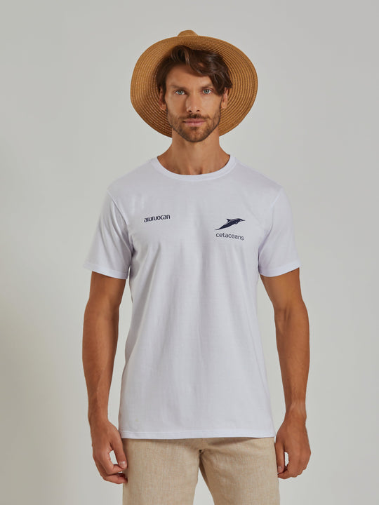 Cetacean Men's White T-Shirt Aiuruocan