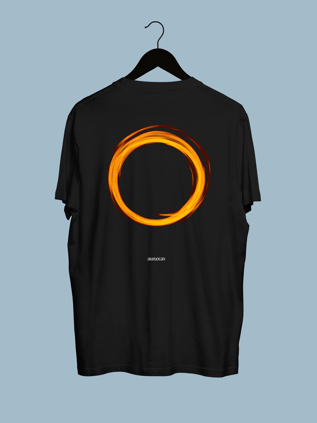 Circle Men's Black T-Shirt Aiuruocan