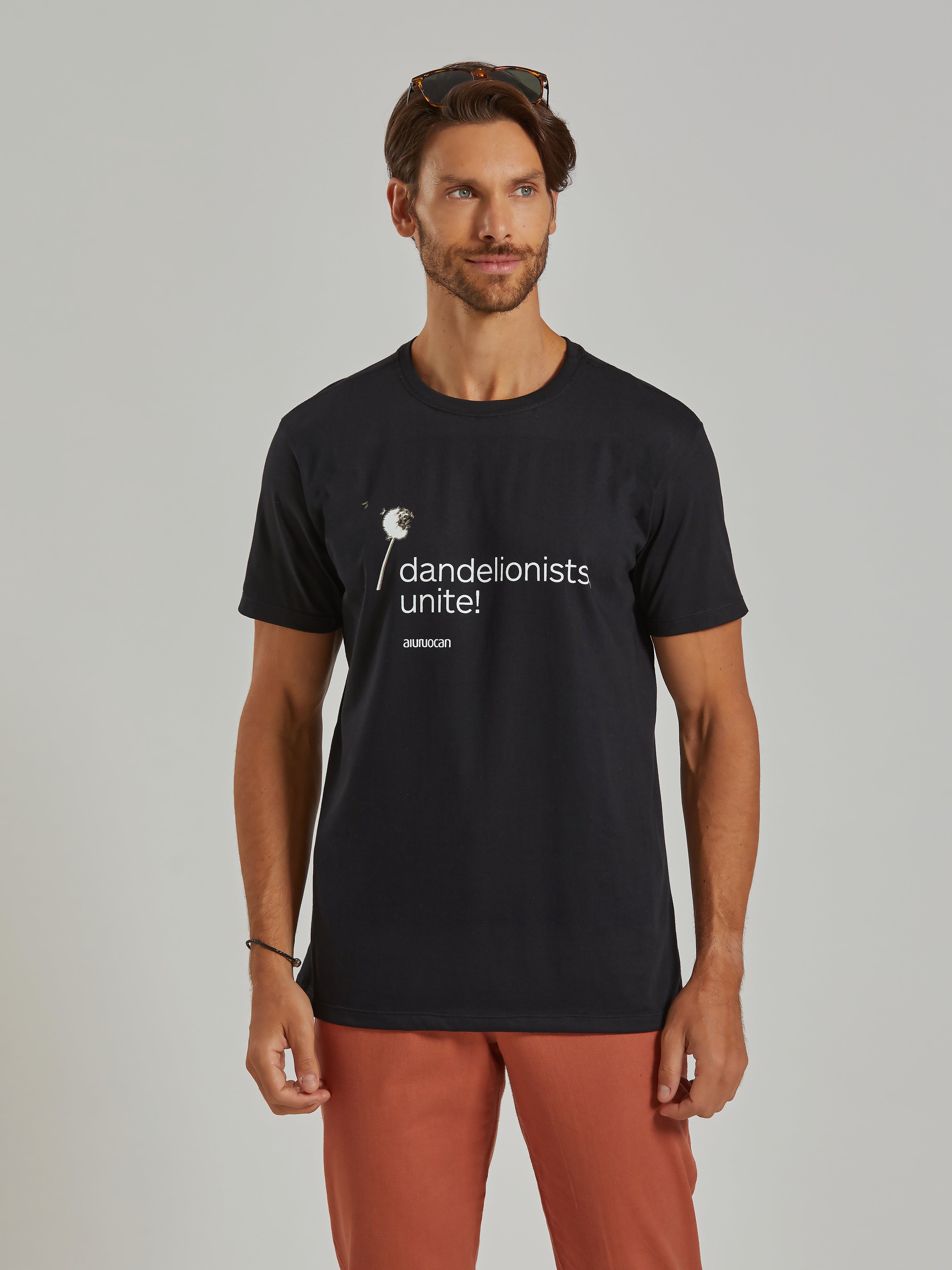 Dandelionists Unite! Men's Black T-Shirt Aiuruocan