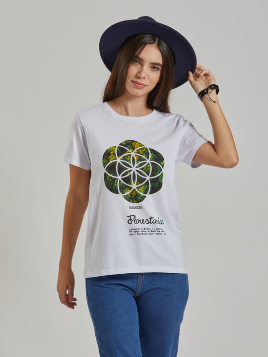 Florestania Women's White T-Shirt Aiuruocan