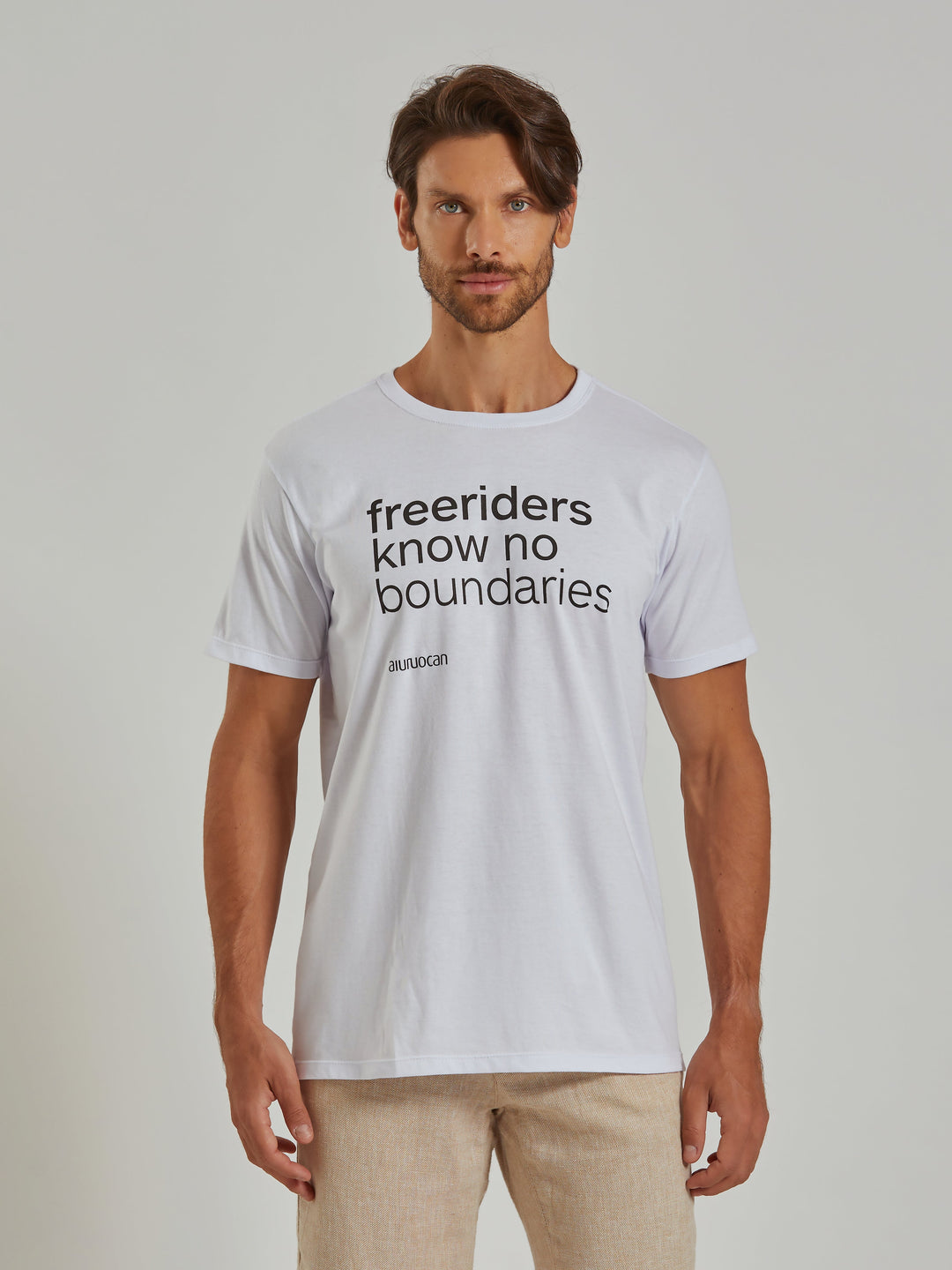 Freeriders Men's White T-Shirt Aiuruocan