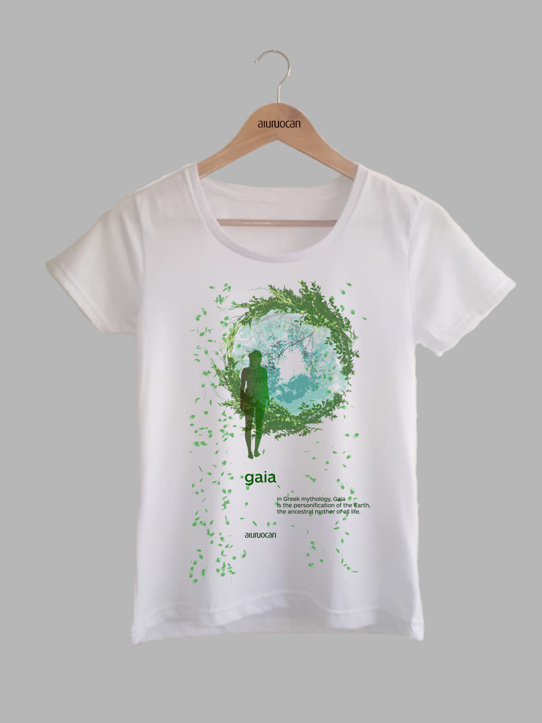 Gaia Women's White T-Shirt Aiuruocan