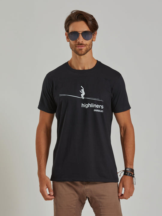 Highliners Men's Black T-Shirt Aiuruocan