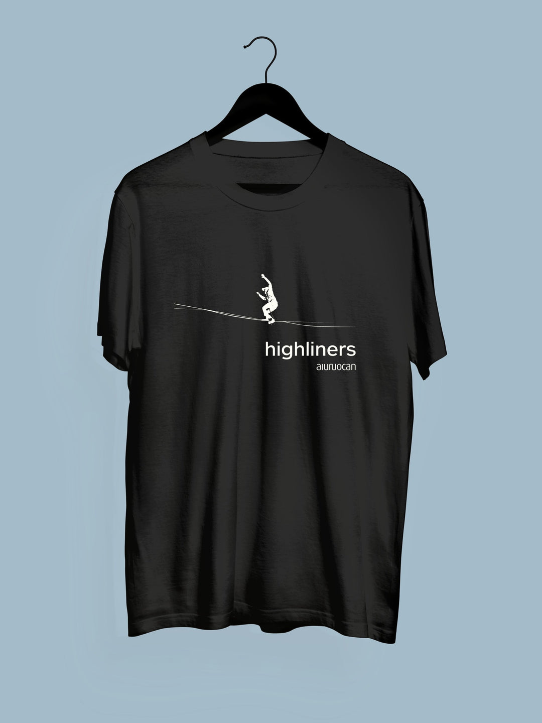 Highliners Men's Black T-Shirt Aiuruocan