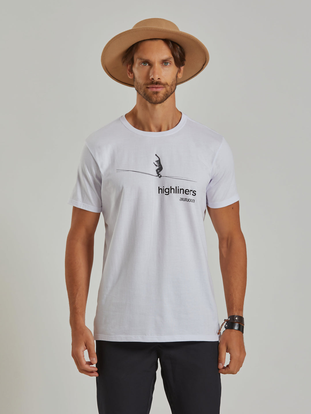 Highliners Men's White T-Shirt Aiuruocan