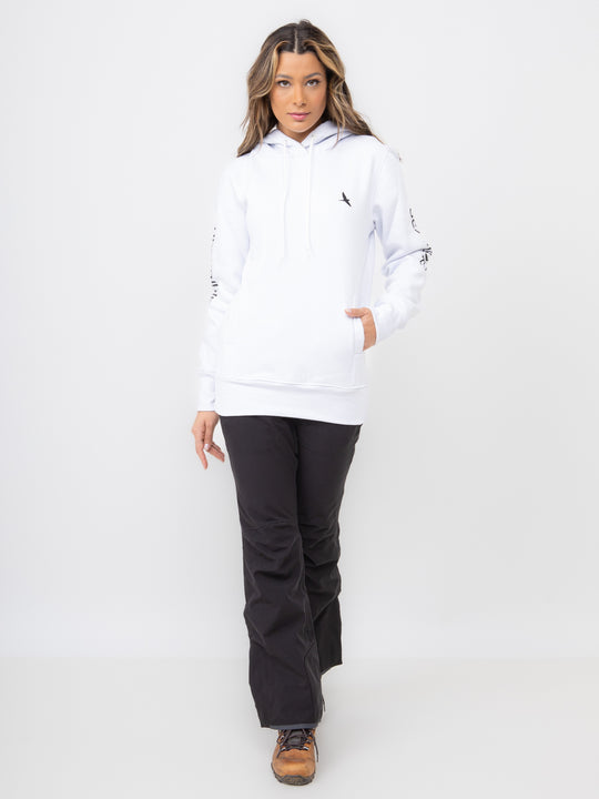 Aiuruocan Black Brand Women's White Hoodie