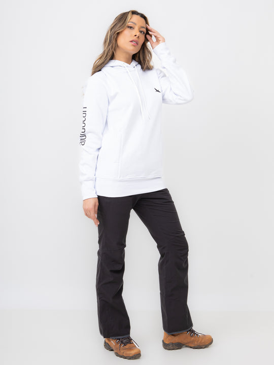 Aiuruocan Black Brand Women's White Hoodie