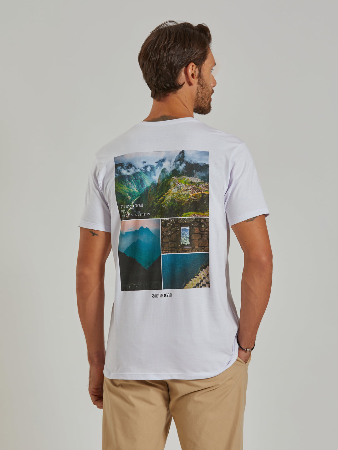 Inca Trail Men's White T-Shirt Aiuruocan