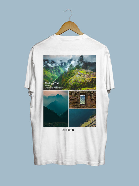 Inca Trail Men's White T-Shirt Aiuruocan