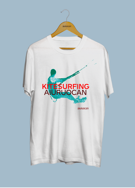 Kitesurfing Men's White T-Shirt Aiuruocan