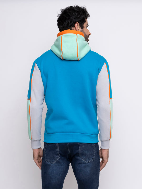 Aiuruocan Colors Blue Grey Men's Hoodie