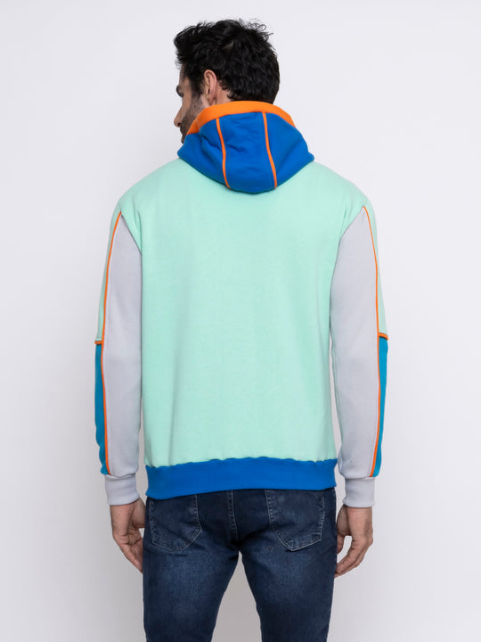 Aiuruocan Colors Light Green Blue Men's Hoodie