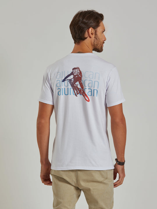 MTB Heroes Brand Men's White T-Shirt Aiuruocan