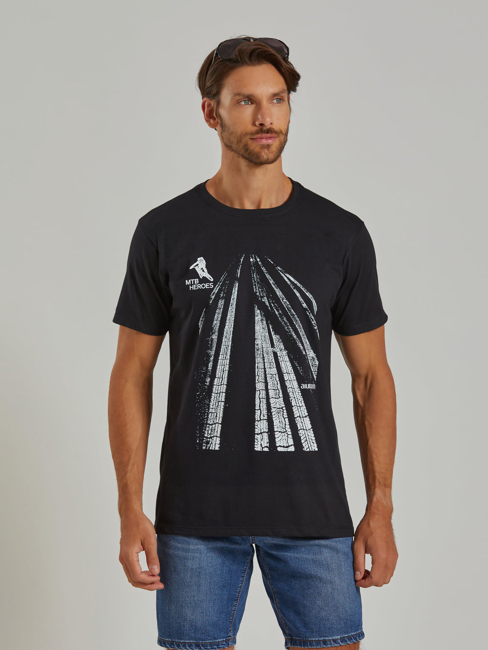 MTB Tracks Men's Black T-Shirt Aiuruocan