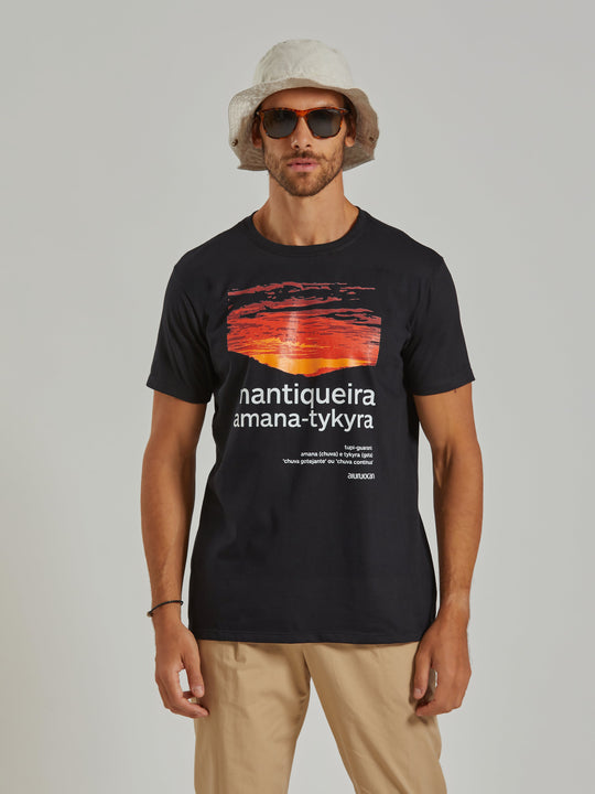 Mantiqueira Amana-Tykyra Men's Black T-Shirt Aiuruocan