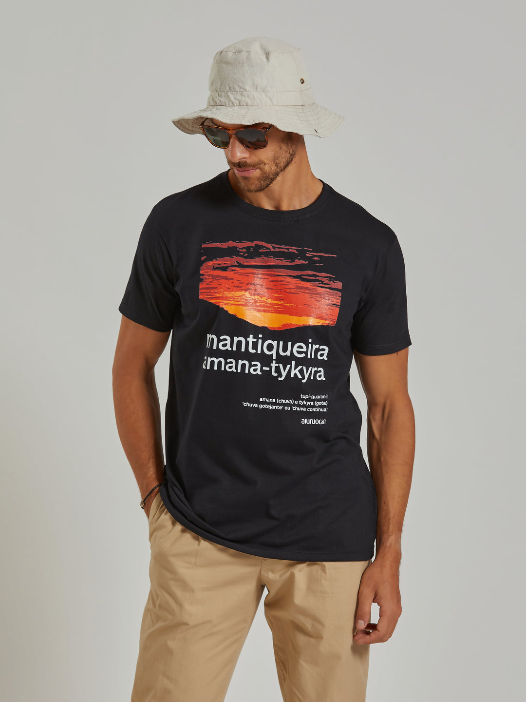 Mantiqueira Amana-Tykyra Men's Black T-Shirt Aiuruocan