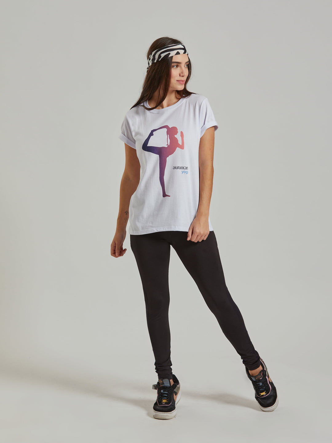 Nataraja Yoga Women's White T-Shirt Aiuruocan